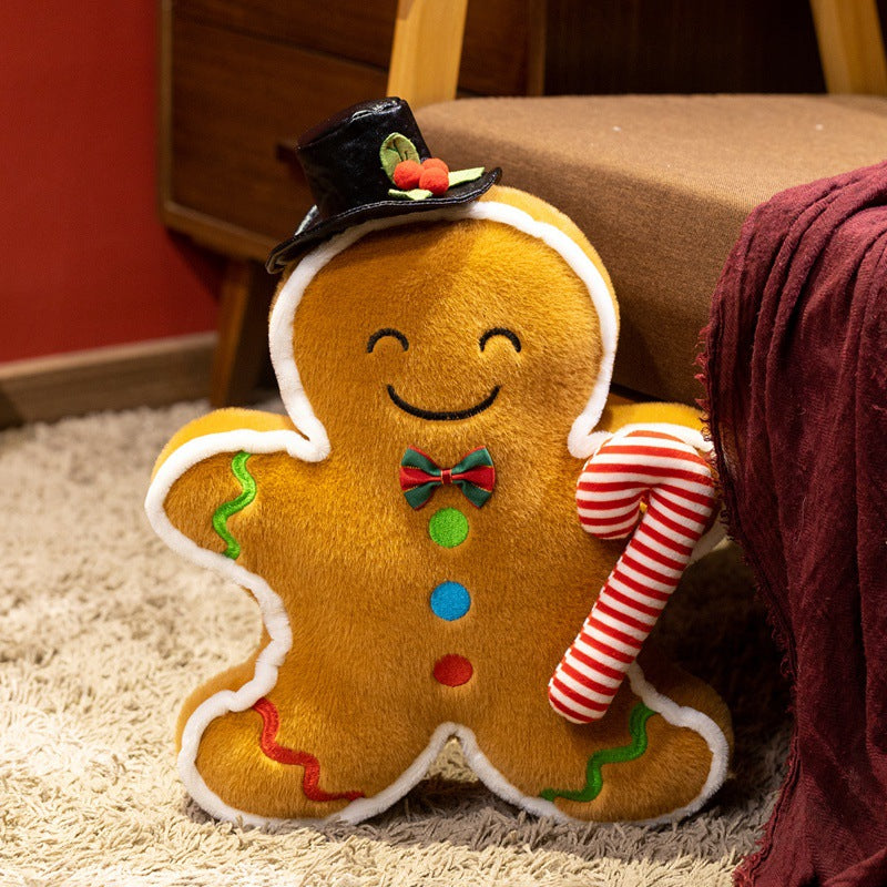 Christmas Plush Figurines with Santa and Snowman Designs