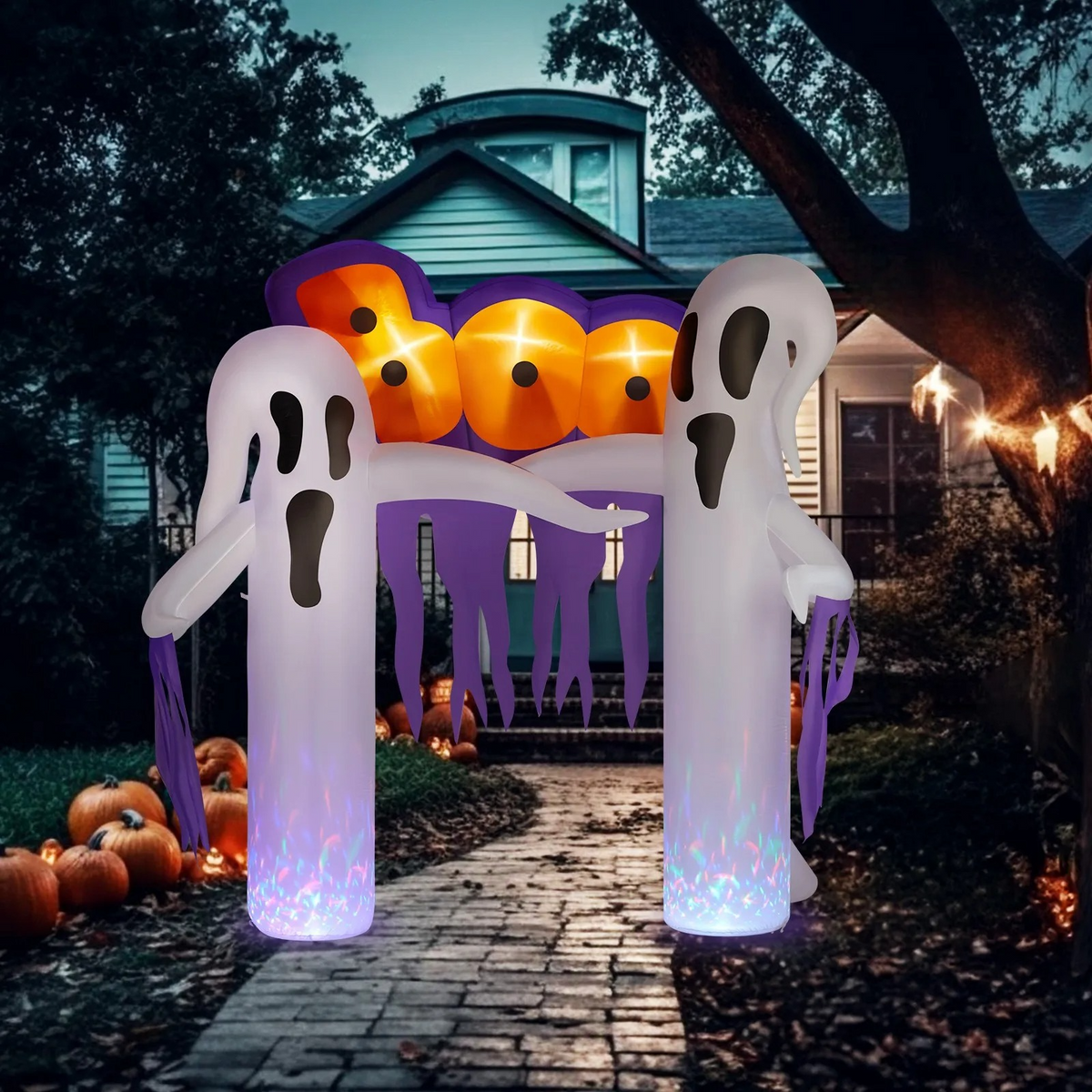 Inflatable Halloween Clown Archway | 9.8 Ft Tall With Built In Fan And LED Lights | Waterproof, 3 Minute Setup