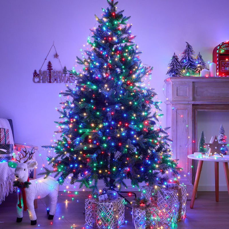Dimmable Copper Wire Christmas Lights in Several Colours | LED Xmas Fairy String with Snowflake and Star Shapes | Festive Glow
