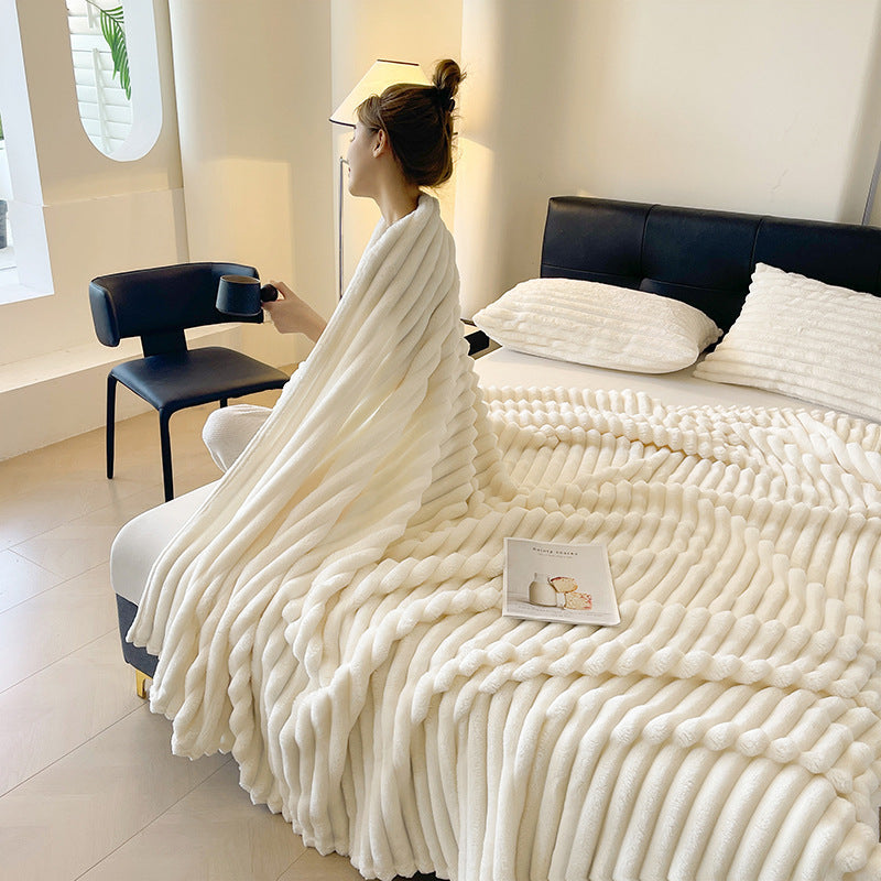 Warm Blanket in Coral Fleece for Couch and Bed | Machine Washable and Lightweight | 6 Sizes, 7 Colors