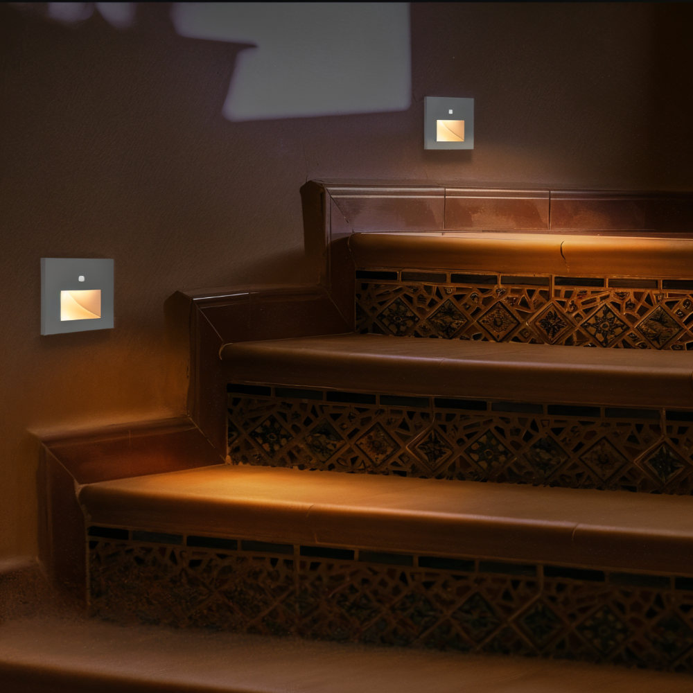 LED Motion Sensor Stair Light | Automatic Hands-Free Lighting | Compact Design for Stairs and Hallways