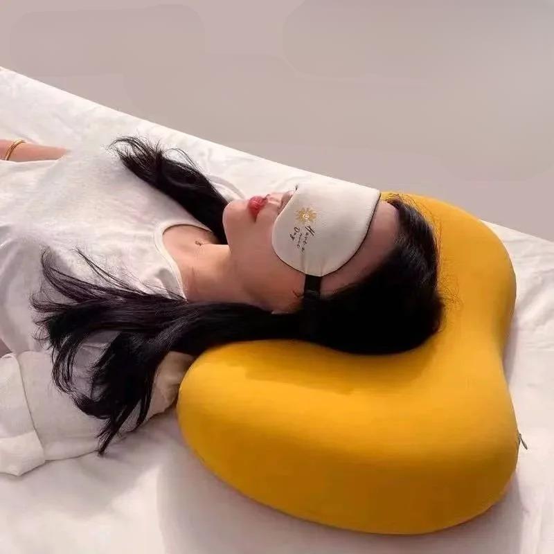 Contoured Memory Foam Neck Pillow for Side Sleepers | Removable Washable Cover and Breathable Polyester | 3 Colors