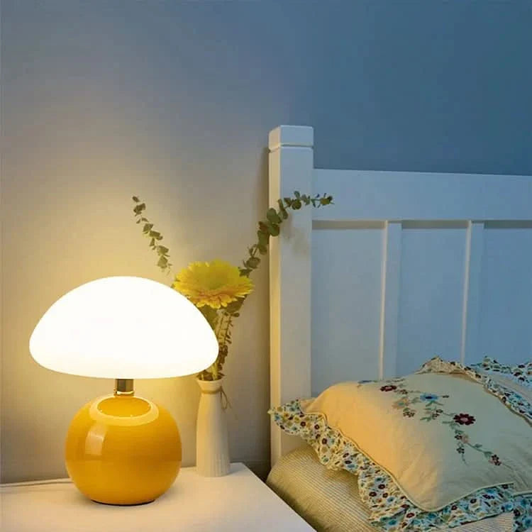 Ceramic LED Table Lamp with Cloud-Inspired Design | Compact Tabletop Form | Soft Decorative Lighting for Any Desk