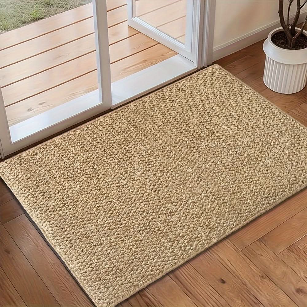 Absorbent Indoor Outdoor Door Mat | Washable with Non-Slip Backing | Low-Profile Design for Front Doors and Patios