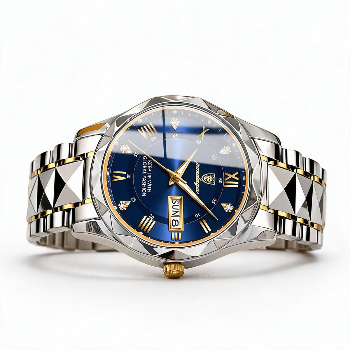 Men's Automatic Watch with a Stainless Steel Bracelet | 40mm Case, Day and Date Window | 6 Color Options