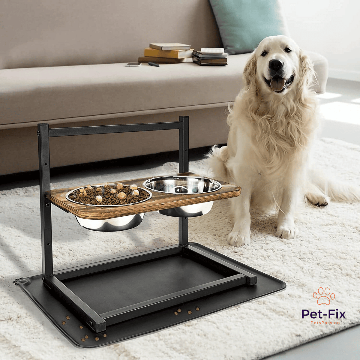 Elevated Dog Feeding Station with Raised Bowl Design | Comfortable Mealtime Height | Reduces Neck and Shoulder Strain