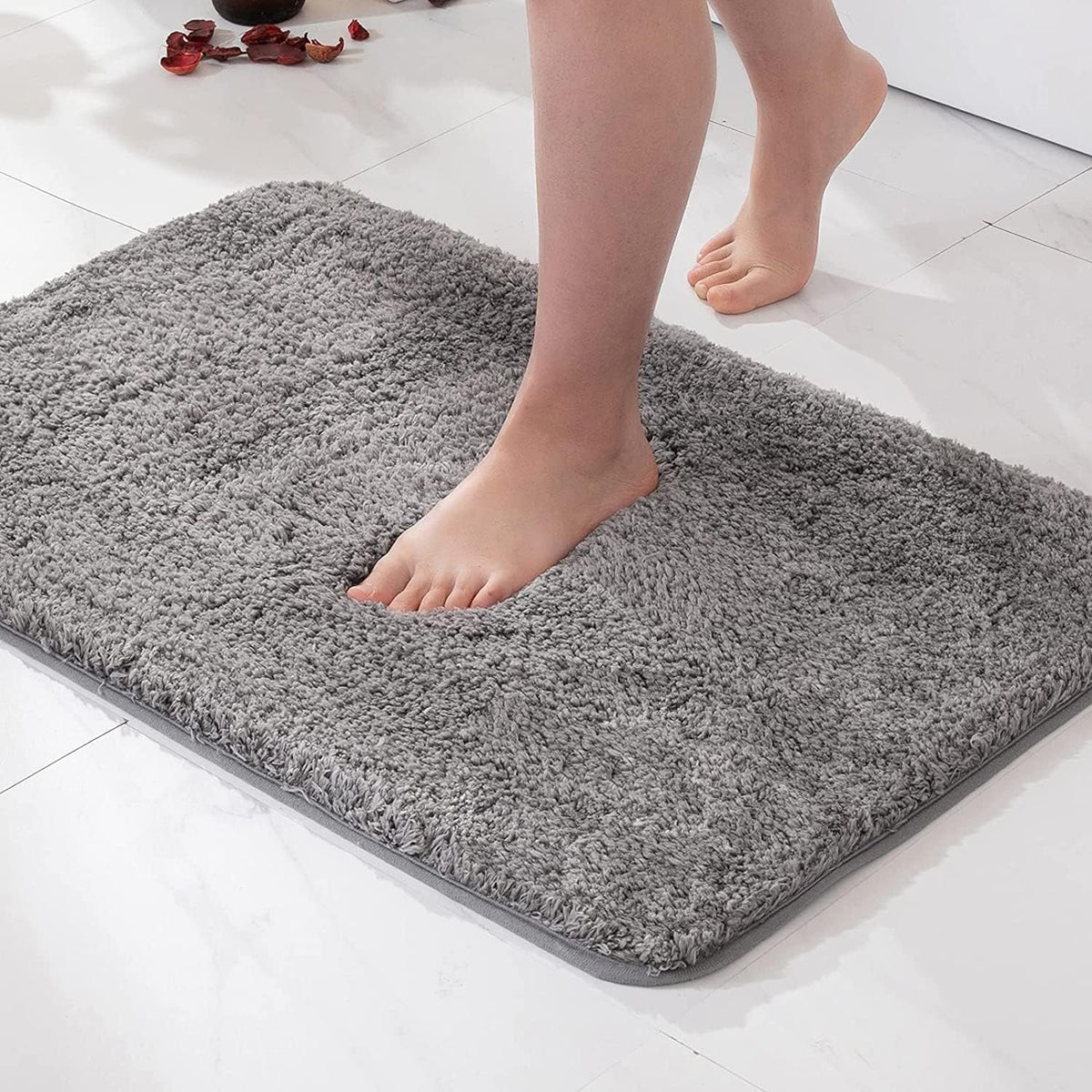 Plush Bath Rug for Bathroom Floors | Soft Landing Near Showers and Baths | Durable for Everyday Bathroom Use