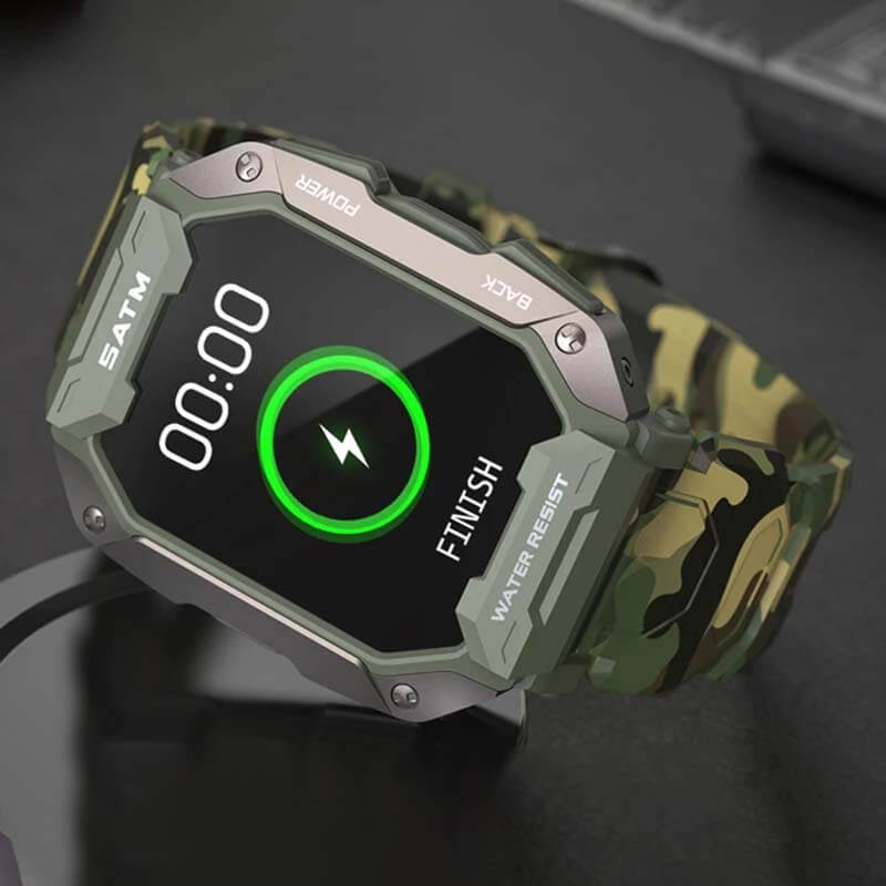 Heavy-Duty Smart Watch with an AMOLED Screen | 15 Days of Use and 50 on Standby | Glove-Friendly Buttons, 4 Colors