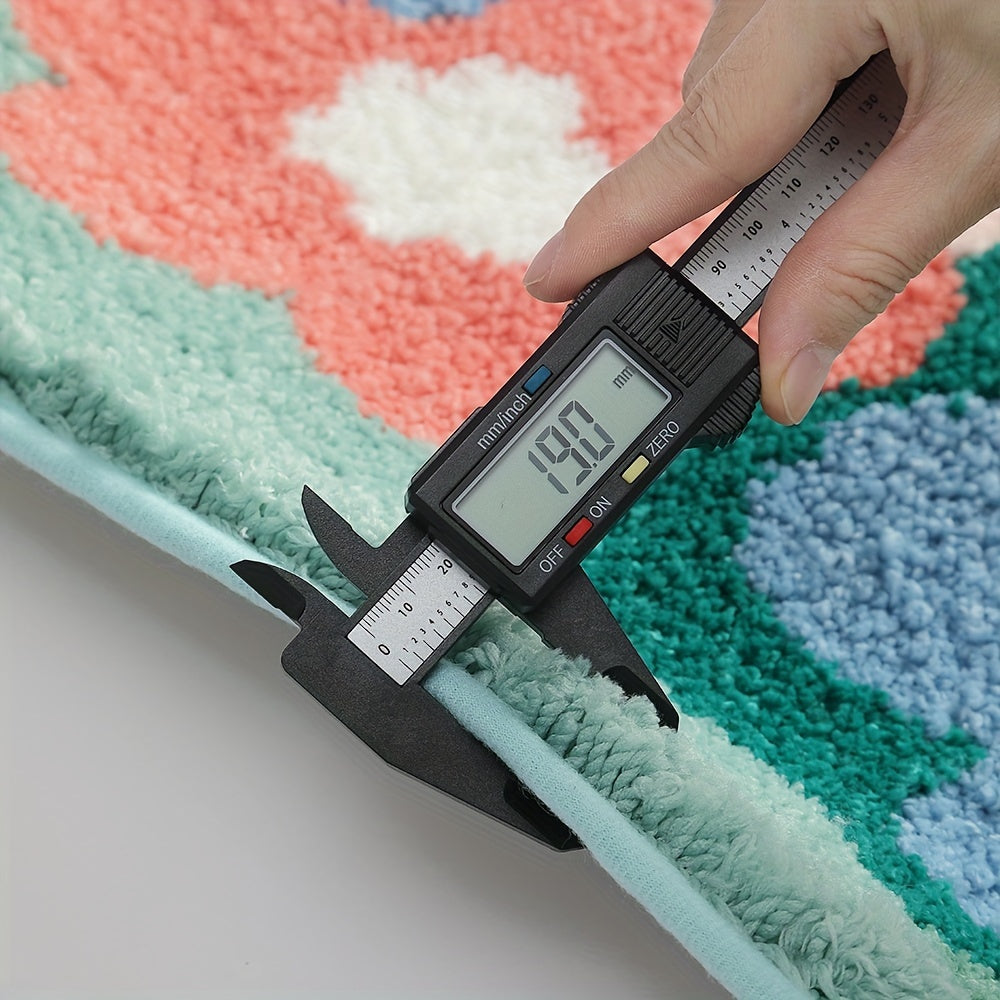 Floral Bath Mat with Non-Slip TPR Backing | Soft Absorbent Polyester Pile | 18 x 28 in | 4 Designs