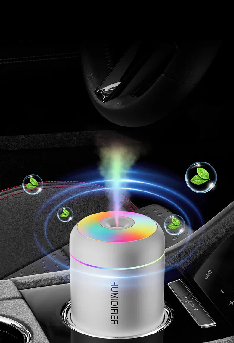 Mini Air Humidifier with Aromatherapy Function | USB Powered | Compact Design for Bedrooms, Desks, and Cars