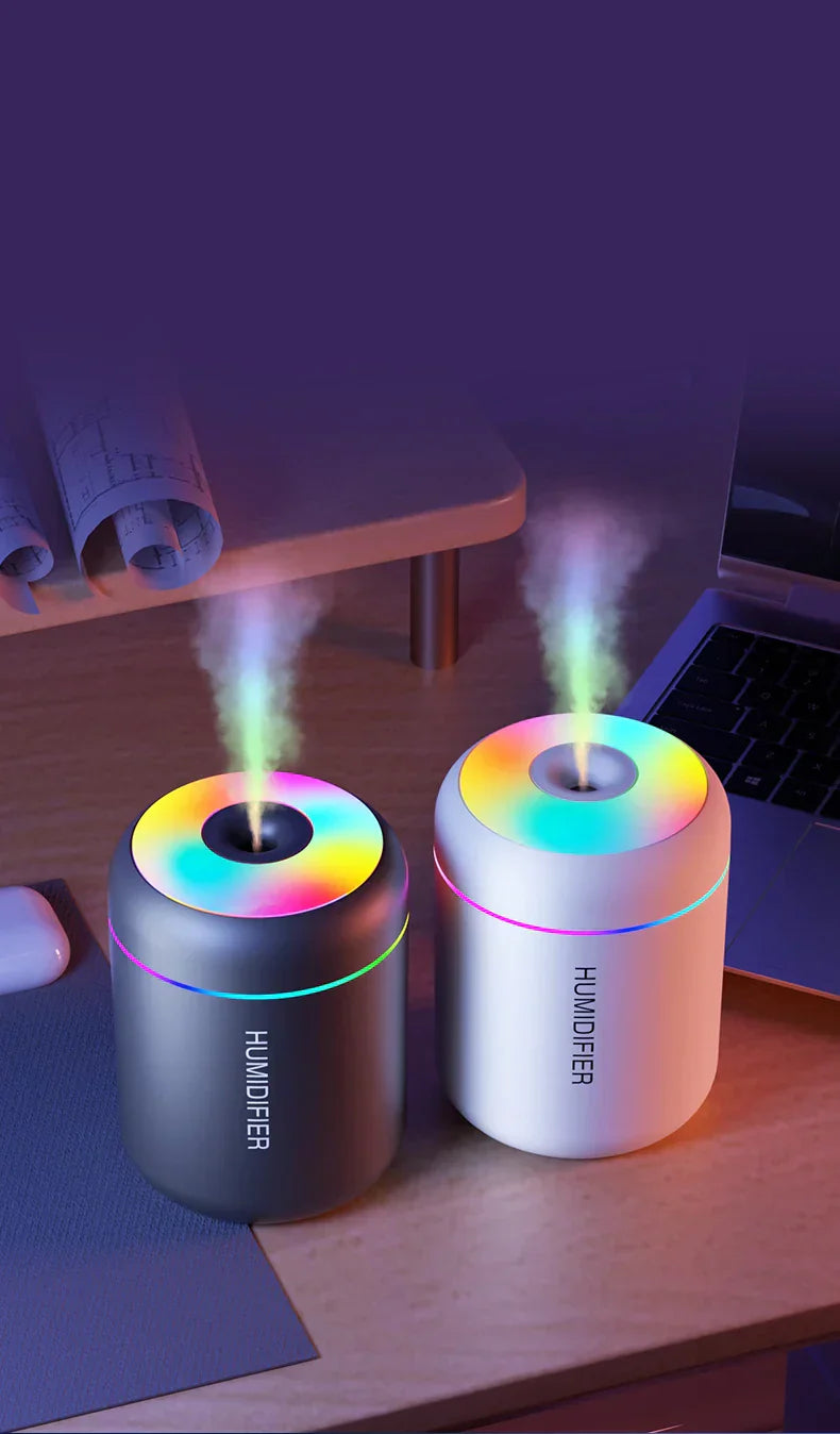 Mini Air Humidifier with Aromatherapy Function | USB Powered | Compact Design for Bedrooms, Desks, and Cars