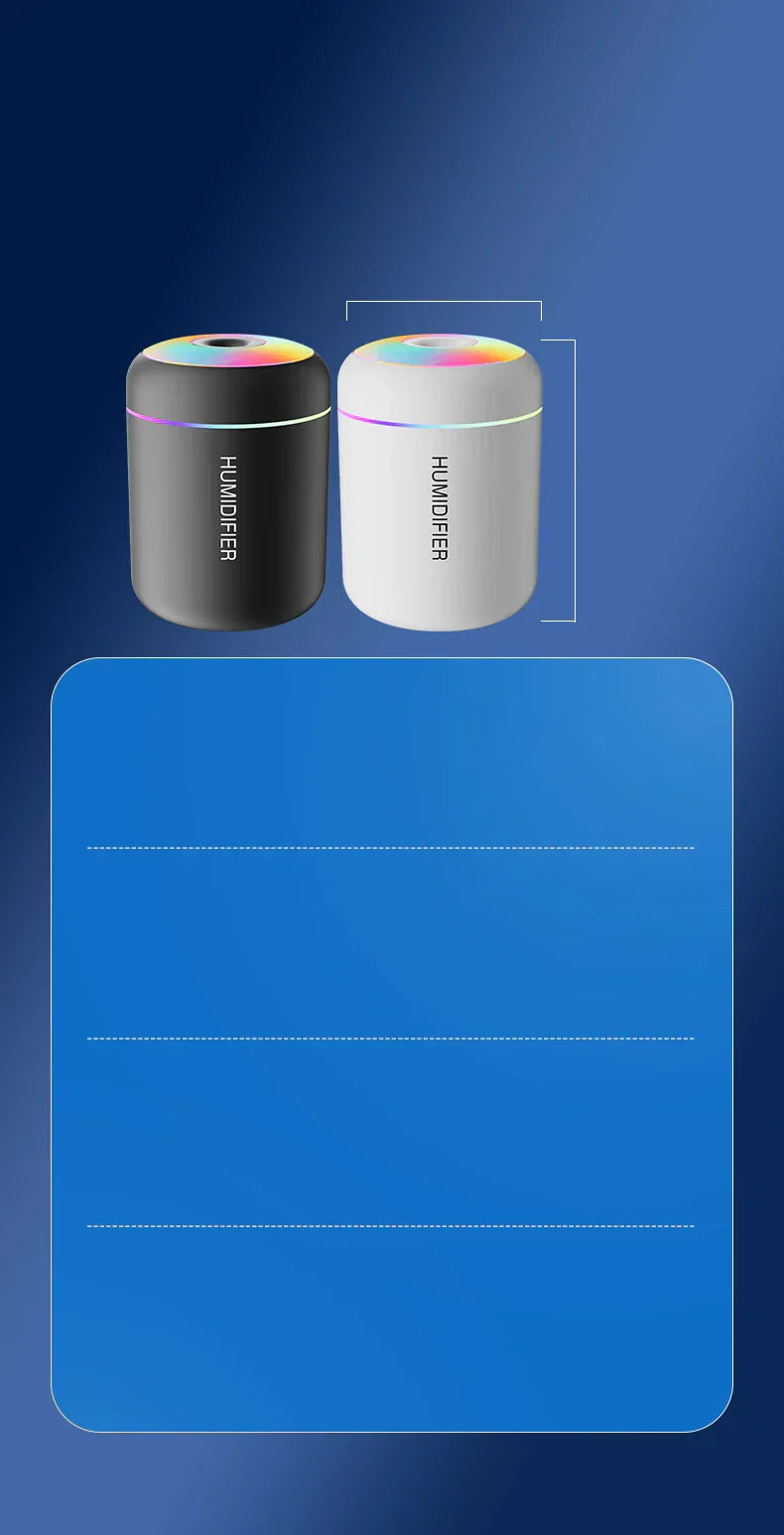 Mini Air Humidifier with Aromatherapy Function | USB Powered | Compact Design for Bedrooms, Desks, and Cars