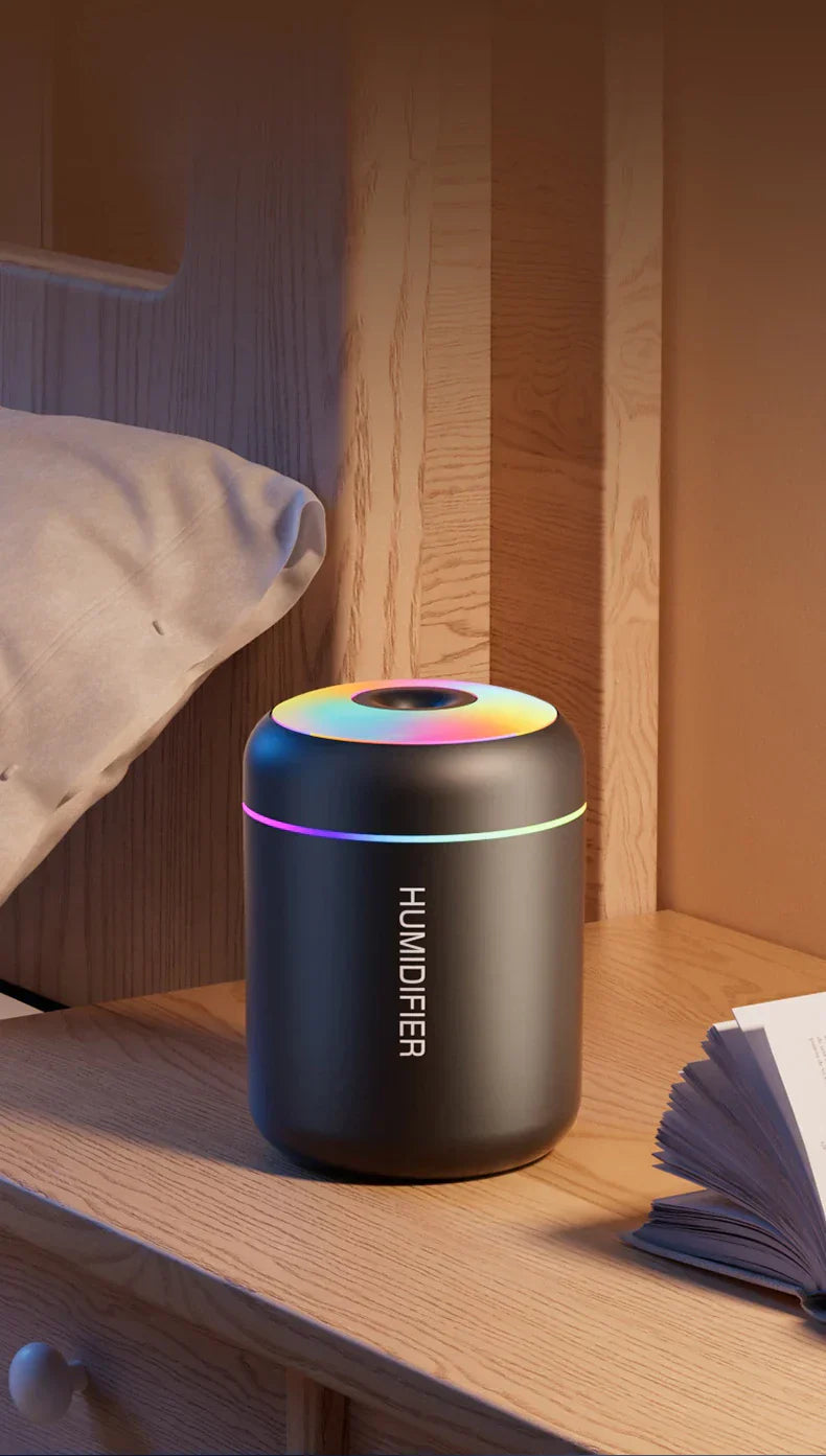 Mini Air Humidifier with Aromatherapy Function | USB Powered | Compact Design for Bedrooms, Desks, and Cars