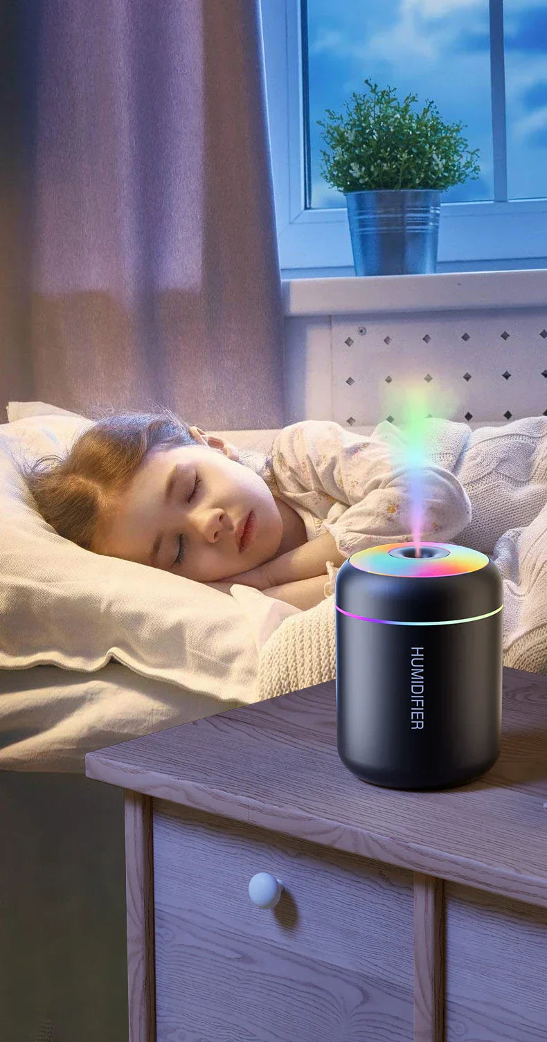 Mini Air Humidifier with Aromatherapy Function | USB Powered | Compact Design for Bedrooms, Desks, and Cars