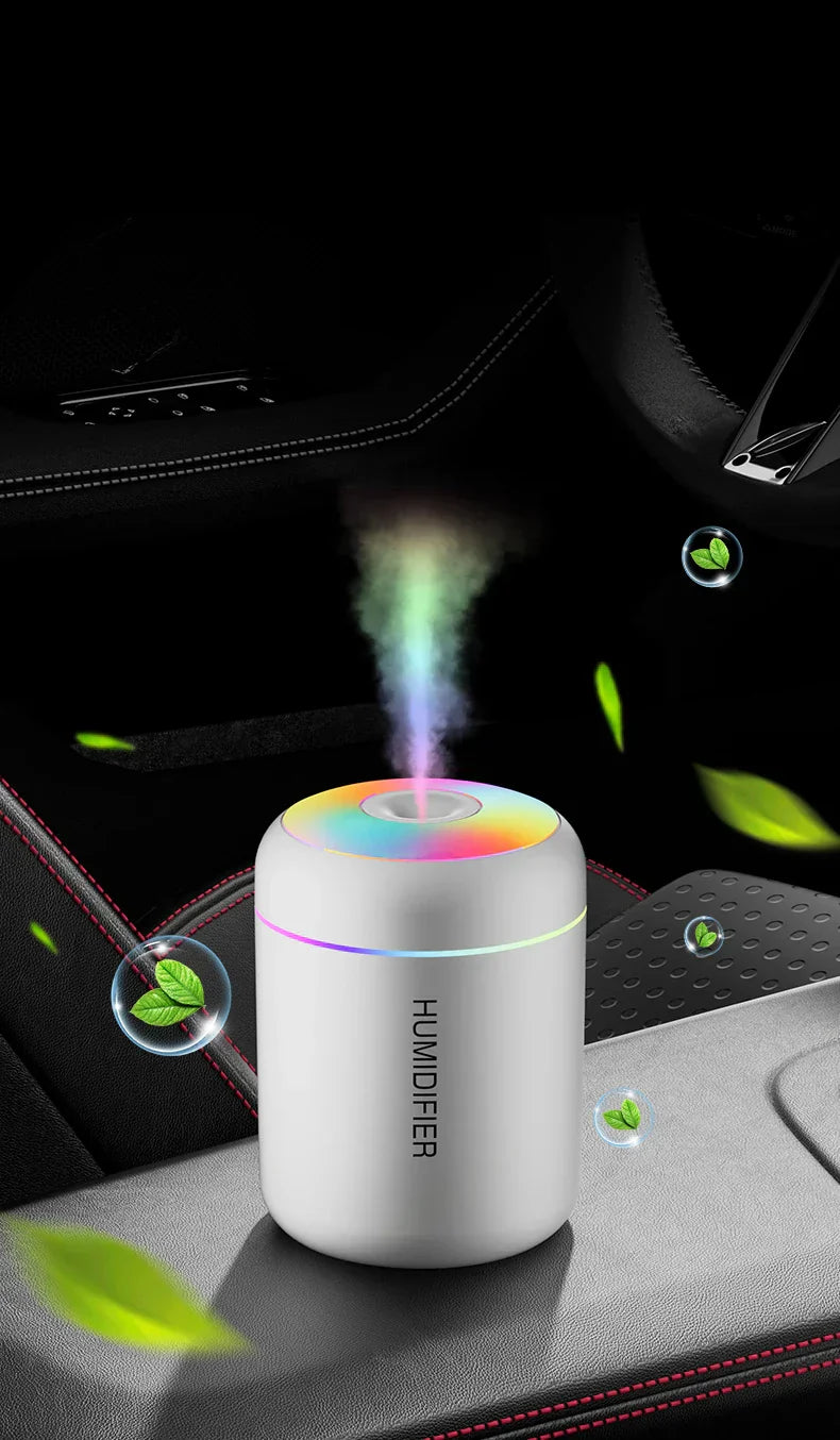 Mini Air Humidifier with Aromatherapy Function | USB Powered | Compact Design for Bedrooms, Desks, and Cars