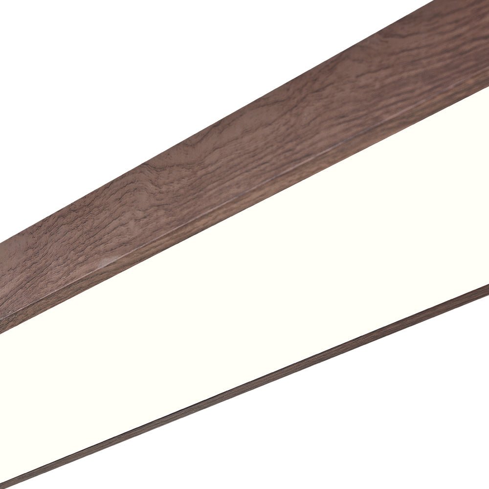 LED Oval Ceiling Light Wood Accent