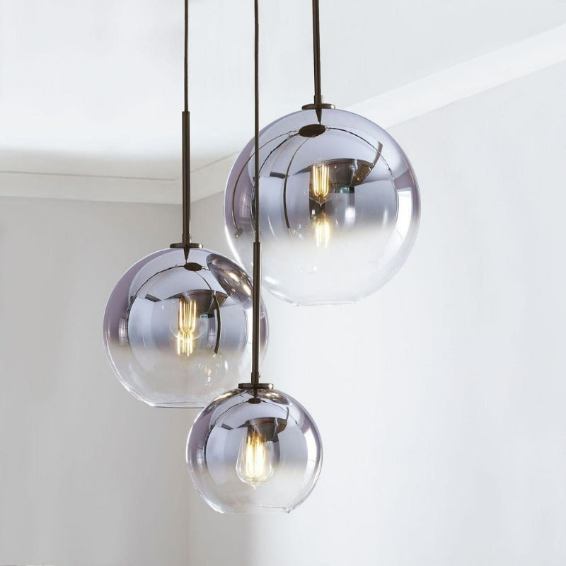 Glass Globe Pendant Light | Spherical Modern Design | Even Illumination for Living Rooms and Kitchens