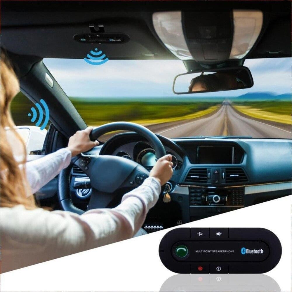 Bluetooth Speaker for the Car Visor | Hands Free Calling with Built In Microphone | Magnetic Clip and Voice Prompts