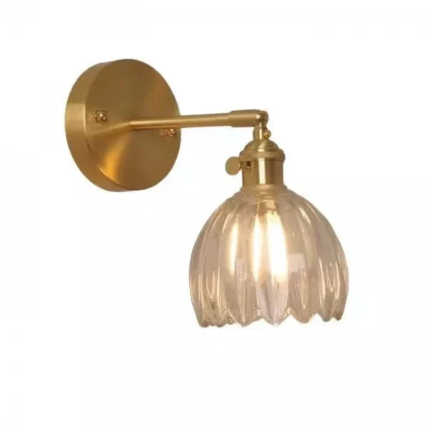 Tulip Glass Wall Sconce | Decorative Tulip-Shaped Shade | Wall-Mounted for Living Rooms and Bedrooms