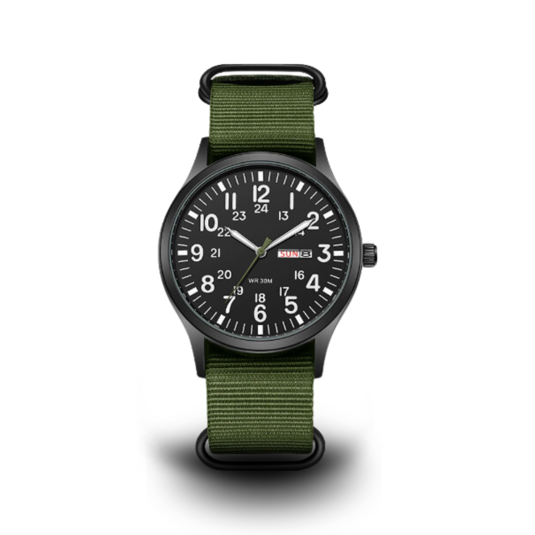 Outdoor Wristwatch for Men with Sapphire Glass | Stainless Steel Case, Water Resistant to 30 m and 3 ATM | Three Colors
