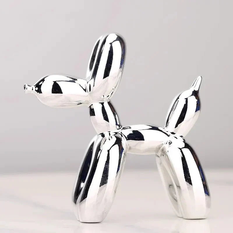 Balloon Dog Sculpture in Glossy Resin | Shelf Decorations for the Living Room, Office or Hallway | Ten Colors, Four Sizes