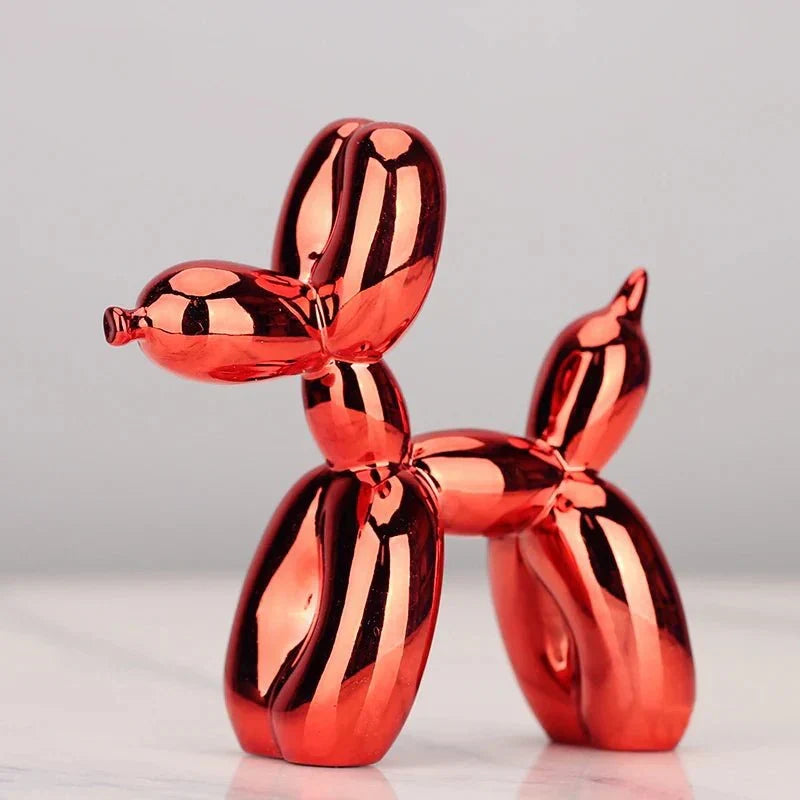 Balloon Dog Sculpture in Glossy Resin | Shelf Decorations for the Living Room, Office or Hallway | Ten Colors, Four Sizes