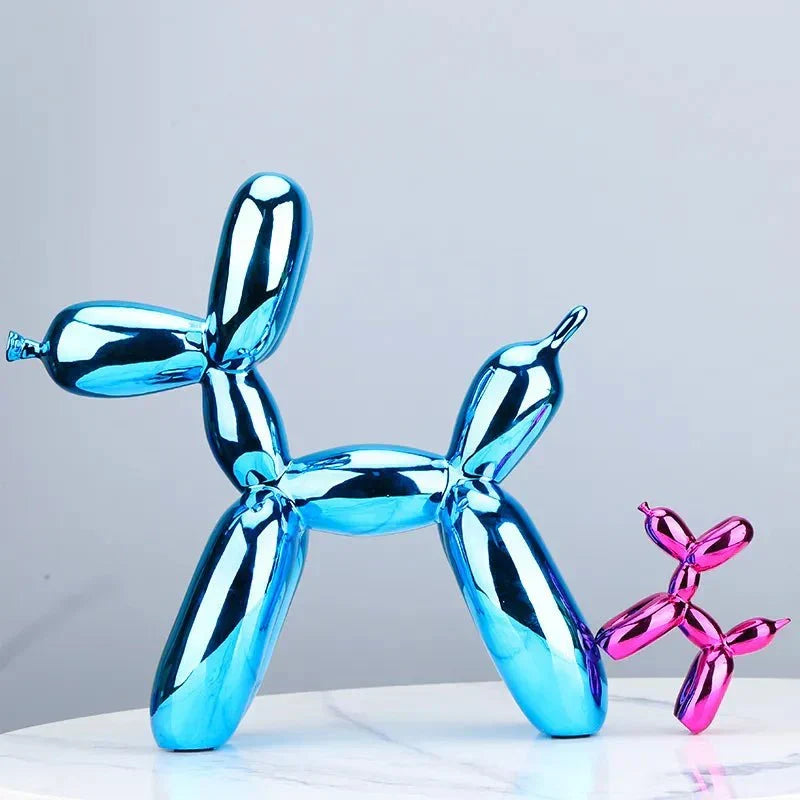 Balloon Dog Sculpture in Glossy Resin | Shelf Decorations for the Living Room, Office or Hallway | Ten Colors, Four Sizes