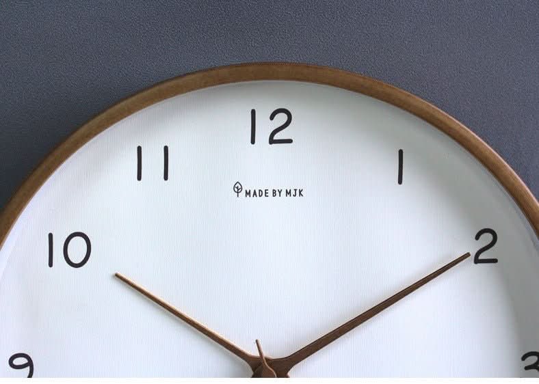 Silent Solid Wood Analog Wall Clock | Reduced-Ticking Movement | Ideal for Bedrooms, Offices, and Study Areas