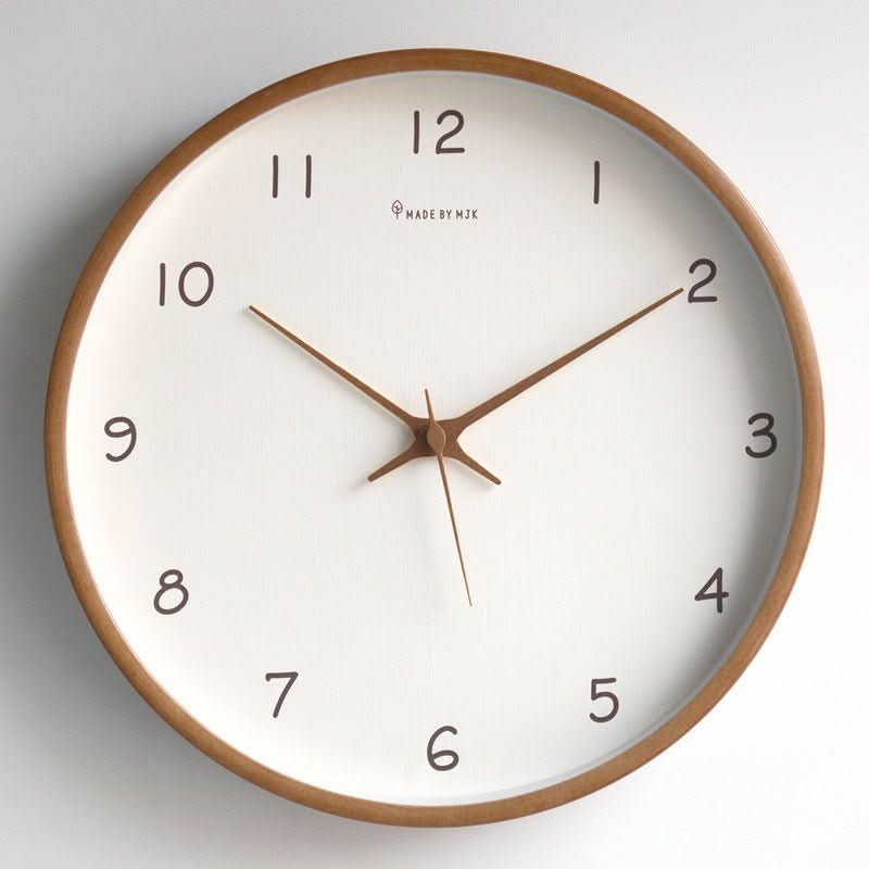 Silent Solid Wood Analog Wall Clock | Reduced-Ticking Movement | Ideal for Bedrooms, Offices, and Study Areas