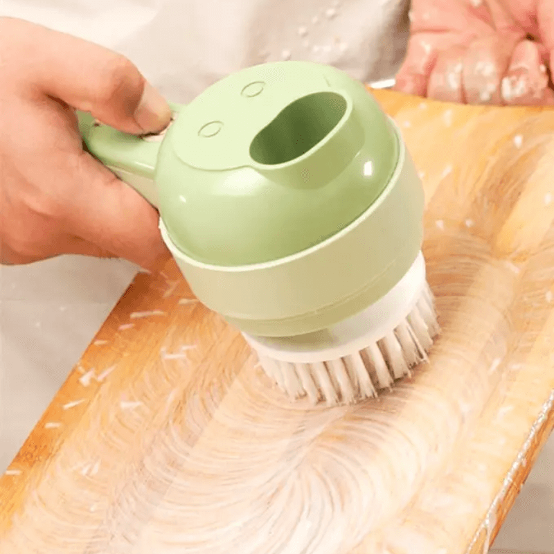 Cordless 4-in-1 Kitchen Gadgets That Slice, Chop, Peel and Puree | Closed Housing with Feeding Stick | Self-Cleaning