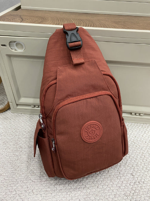 2 in 1 Travel Backpack for Women, Also Wearable as a Chest Sling | Zip Main Compartment, Front and Side Pockets | Nylon, 7 Colors