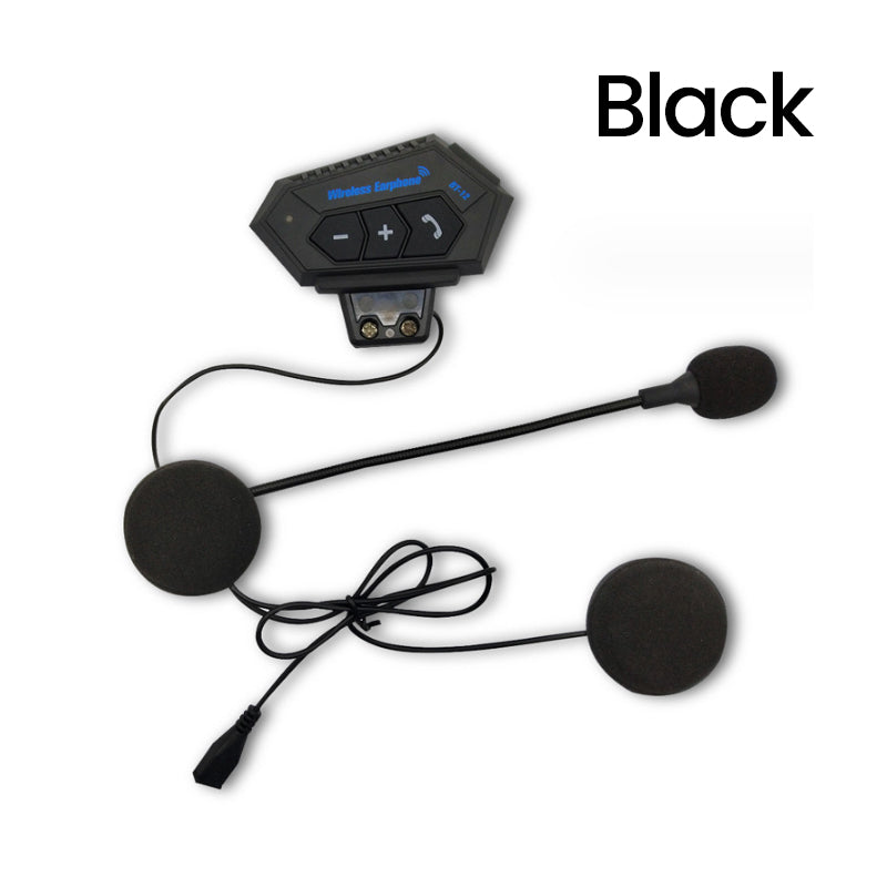 Motorcycle Helmet Headset with Boom Mic | Bluetooth Head Phones with a 5.0 Link and Wind Noise Reduction | 500 mAh Battery