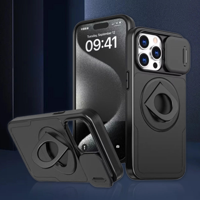 Magnetic Phone Case with a 360 Degree Ring Holder | Sliding Camera Cover | Shell Tested Over 6,000 Drops