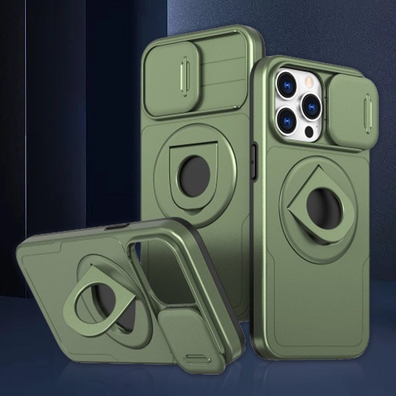 Magnetic Phone Case with a 360 Degree Ring Holder | Sliding Camera Cover | Shell Tested Over 6,000 Drops