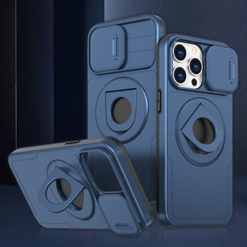 Magnetic Phone Case with a 360 Degree Ring Holder | Sliding Camera Cover | Shell Tested Over 6,000 Drops