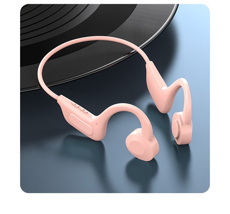 Bone Conduction Open Ear Design, Good Headphones for Gym and Running | Sweat Resistant with a Built In Mic | Black, Blue or Pink