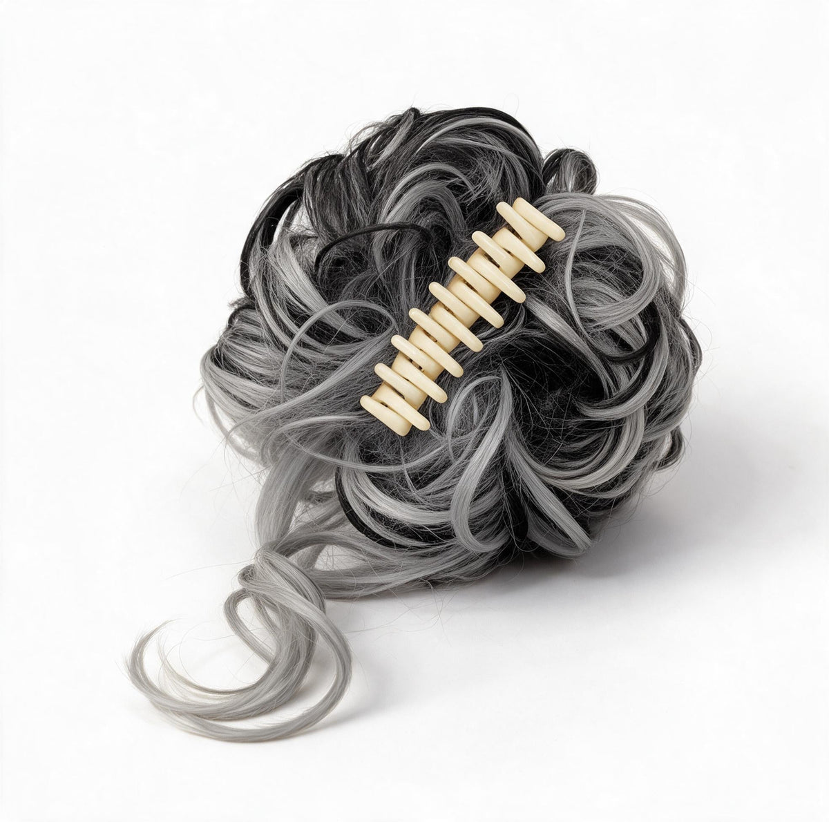 Curly Bun Maker Hair Clip for Instant Updos | Synthetic Hairpiece with Snap Fastening | Fifteen Shades