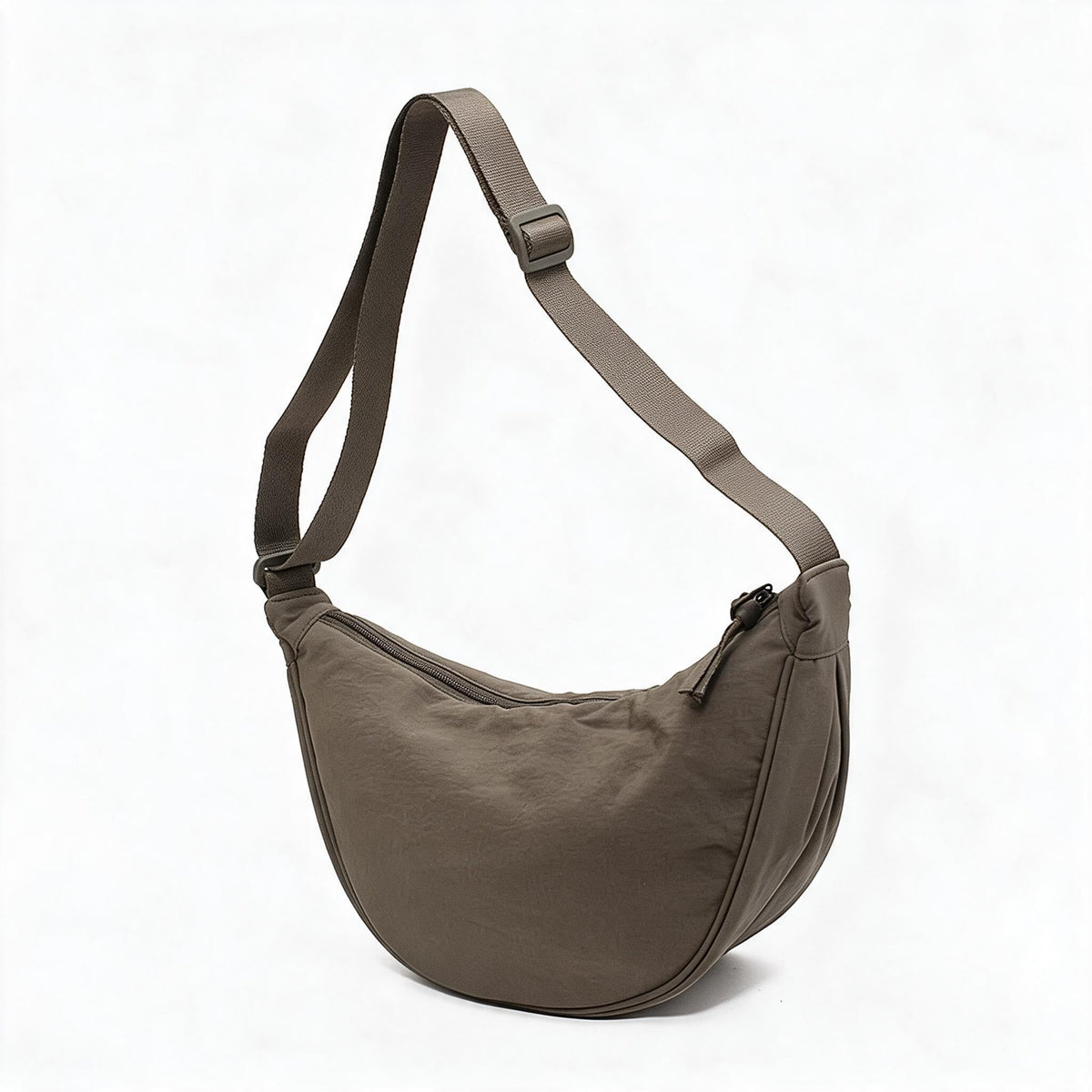 Lightweight Crossbody Bag with One Roomy Compartment | Dumpling Shape Shoulder Sling for Work, Shopping or a Day Out | Eight Colors