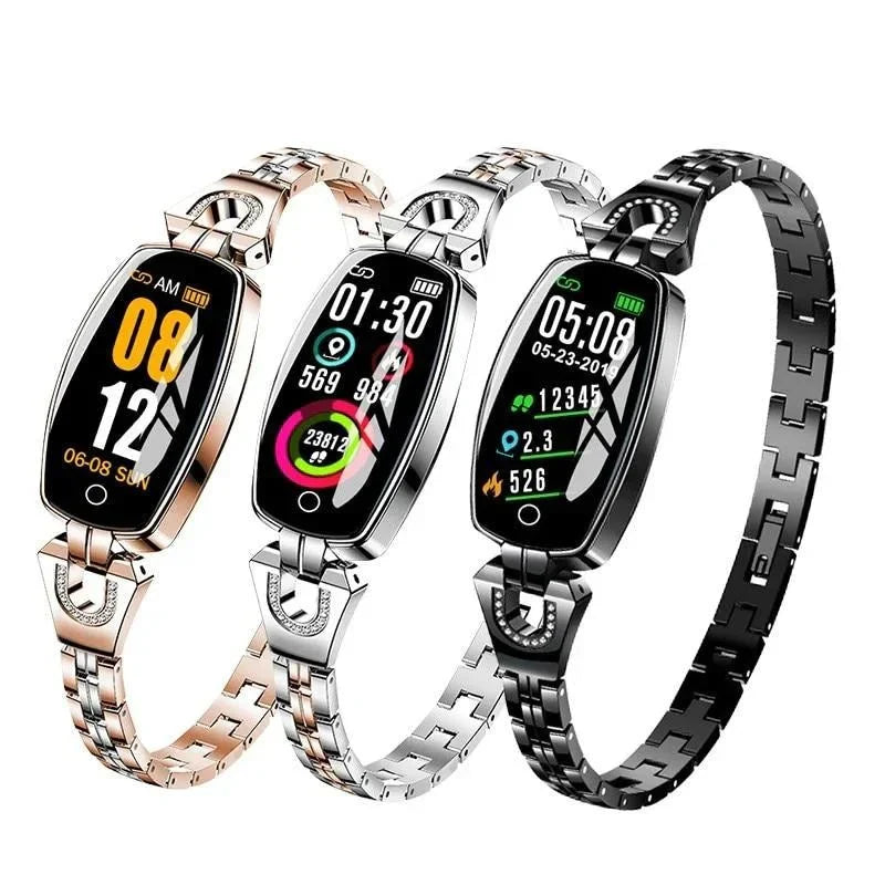 Slim Bracelet Smart Watch with an LCD Touchscreen | Step, Sleep and Heart Rate Tracking, IP67 Rated | 2 Colors