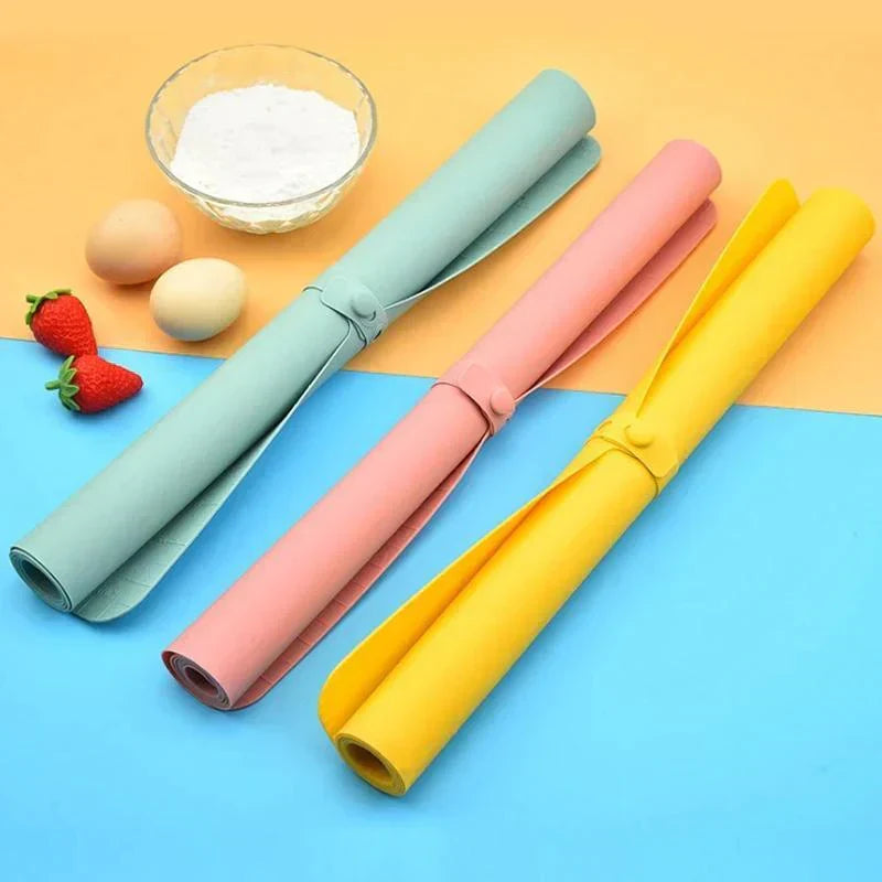 XL Non-Stick Pastry Mat for Kneading and Rolling | Heat Resistant Silicone Kitchen Accessories | 23 x 16 in | 3 Colors