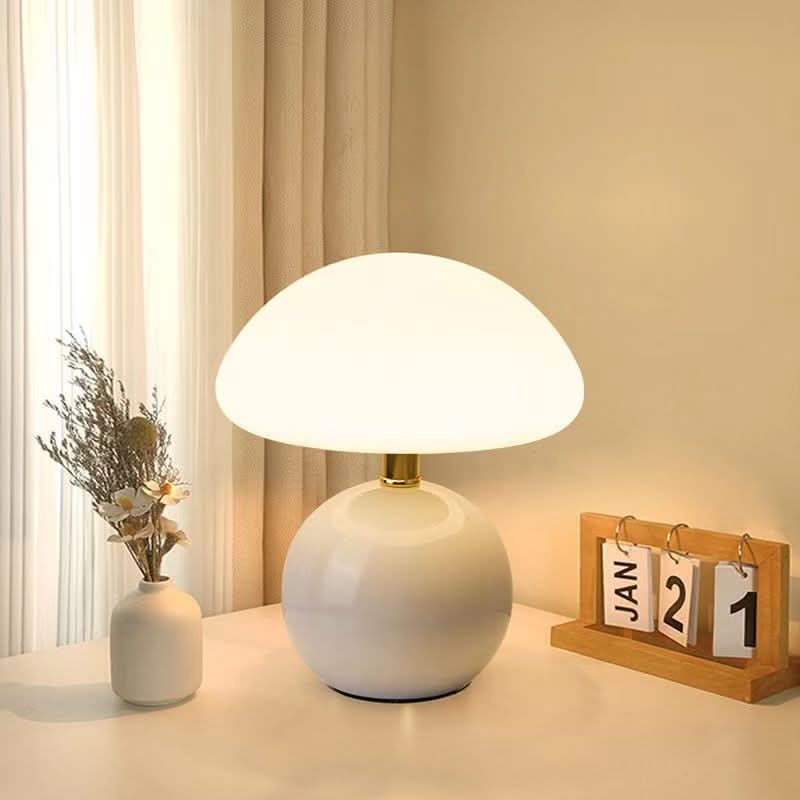 Ceramic LED Table Lamp with Cloud-Inspired Design | Compact Tabletop Form | Soft Decorative Lighting for Any Desk